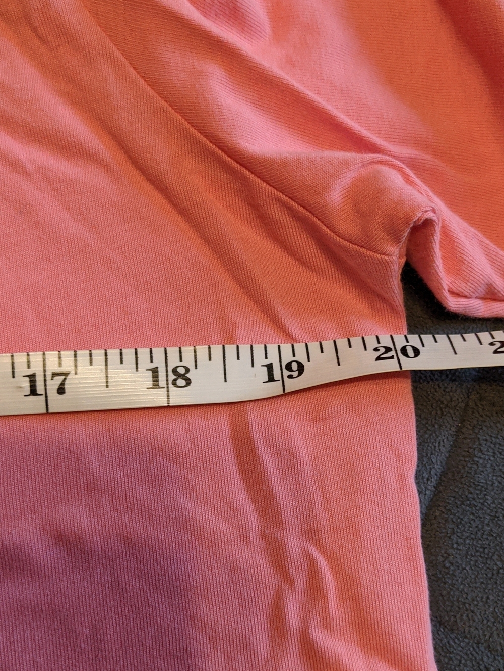 Columbia PFG Women's Peachy-Pink Tee With Blue & White Gingham Pocket Size L - Picture 8 of 9